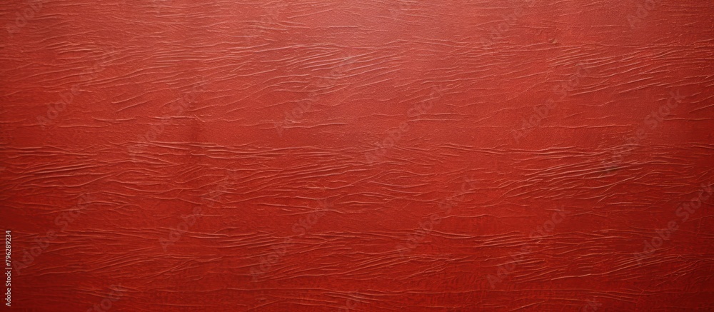 Fototapeta premium A vibrant red wall displaying a wavy line pattern