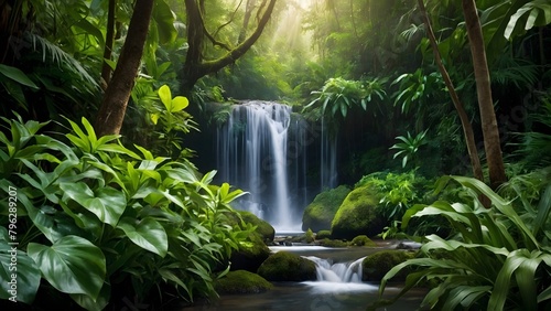 waterfall in the jungle