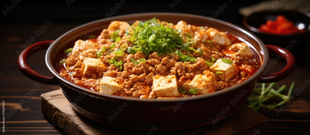Bowl of tofu and vegetables Bowl of tofu and vegetables