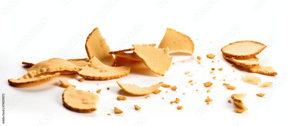 A cracked apple on a white background