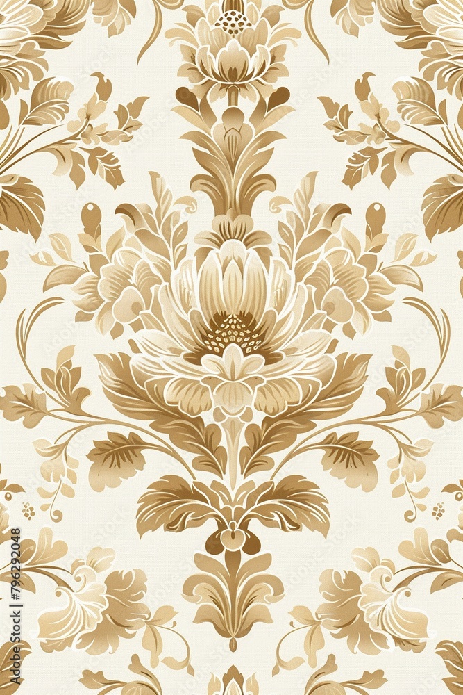 A wallpaper pattern that exudes luxury, featuring motifs of friendship and happiness, adding charm and elegance to the decor 8K , high-resolution, ultra HD,up32K HD - obrazy, fototapety, plakaty 
