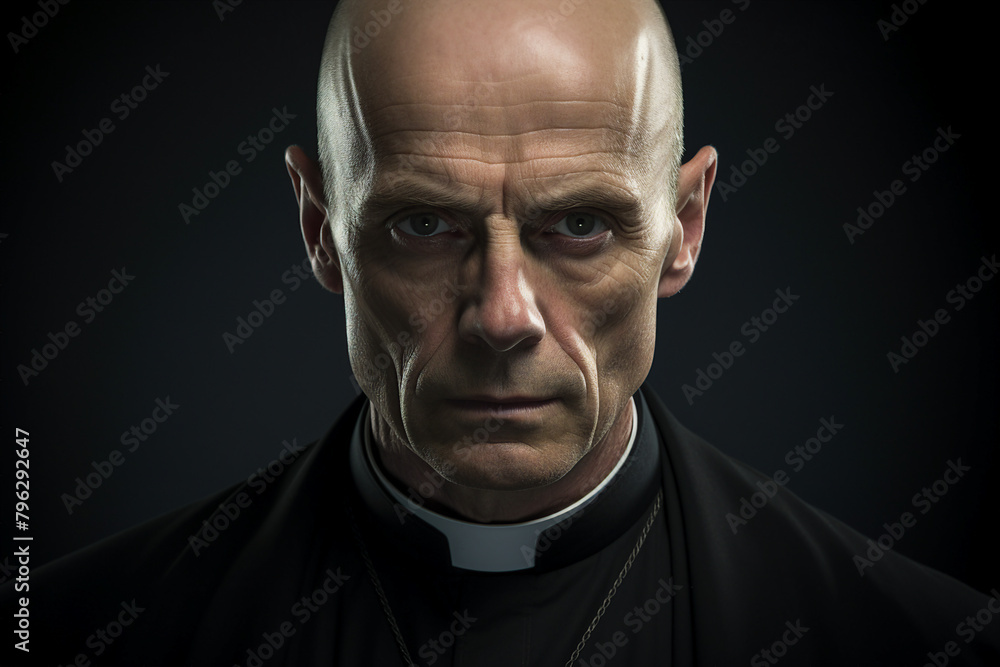 Generative AI picture of blessed priest praying have faith believe in God happiness Generative AI picture of blessed priest praying have faith believe in God happiness