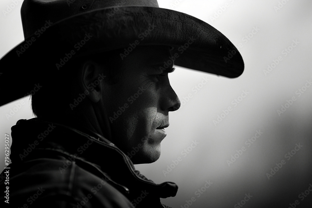 Generative AI picture Portrait of wild west retro movie western city town with cowboys and cowgirls and horses Generative AI picture Portrait of wild west retro movie western city town with cowboys and cowgirls and horses