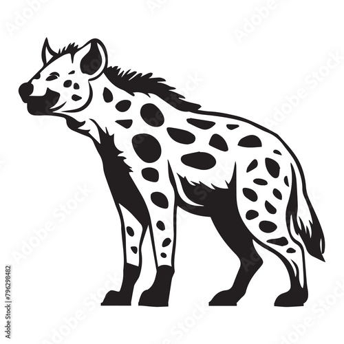 hyena isolated on white background vector illustration