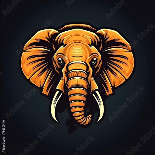 Wallpaper Mural A illustration of an elephant in black background Generative AI Torontodigital.ca