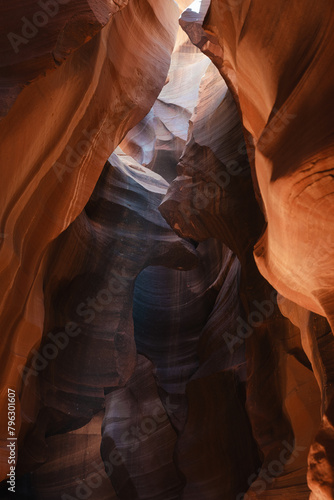 The beautful natural gorges and narrow passages of the Antelope Canyon, Arizona