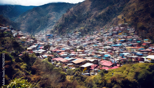 'Baguio Halsema Trinidad Colors Philippines Jan Baguio Valley border City Highway Sky Travel Landscape Road Mountain Architecture Color Border Colorful Buildings Cityscape Drone Tourism' photo