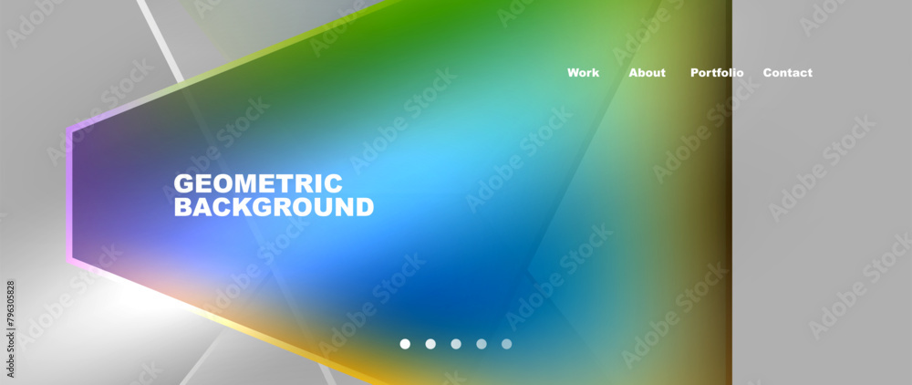 An electronic device displaying a geometric background with a rectangle in the middle, featuring electric blue hues. The display includes circles, triangles, and multimedia elements An electronic device displaying a geometric background with a rectangle in the middle, featuring electric blue hues. The display includes circles, triangles, and multimedia elements