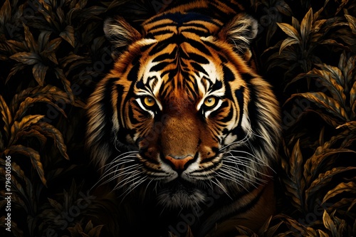 Portrait of a bengal tiger  Generative AI