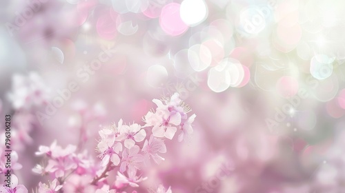 Gentle pink flowers with soft bokeh, for romantic and soft themes