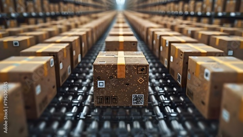 Enhance Logistics Monitoring and Verification with Smart Packaging and QR Codes. Concept Logistics Management, Smart Packaging, QR Codes, Verification, Monitoring