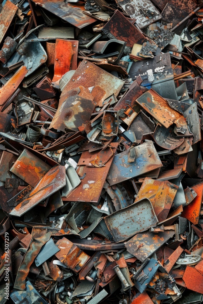 A pile of rusted metal, suitable for industrial concepts A pile of rusted metal, suitable for industrial concepts