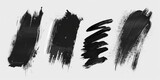 Abstract black paint strokes on a white background. Suitable for artistic projects
