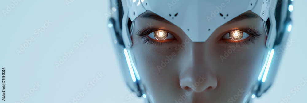 Close-up image of an android Close-up image of an android
