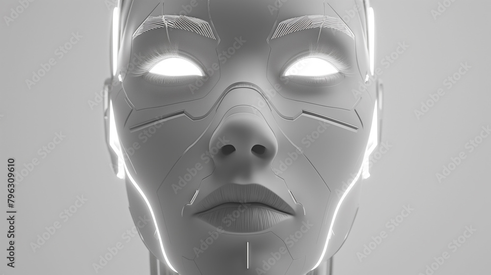Close-up image of an android - obrazy, fototapety, plakaty 