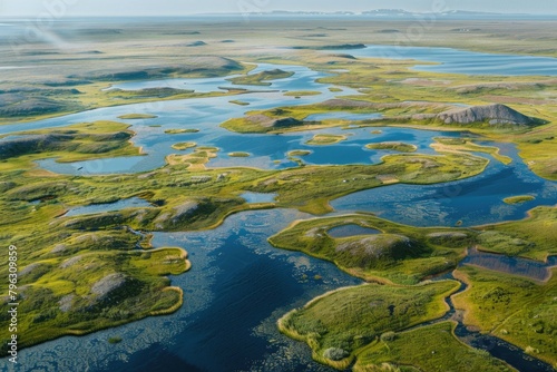 A stunning aerial view of a vast body of water, perfect for travel or environmental concepts