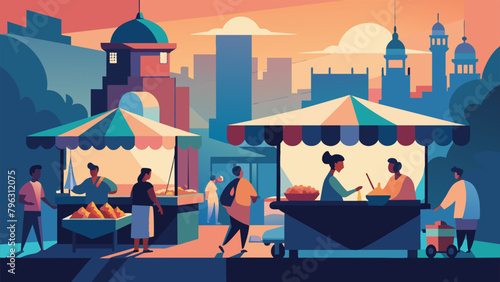 As the digital traveller zooms in on the map they are greeted with the vibrant colors and fragrant smells of a bustling street food market. Each