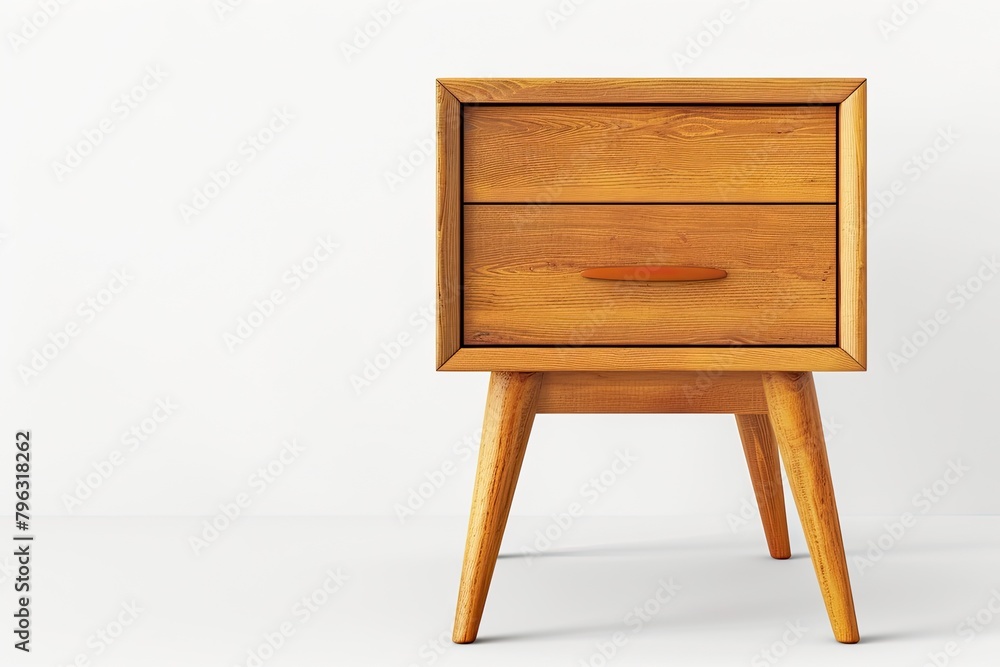 Retro Bedside table Isolated on white Retro Bedside table Isolated on white