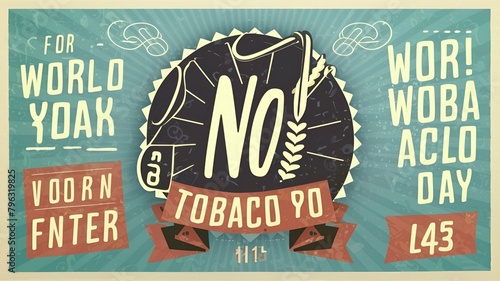 Poster or banner for world no tobacco day