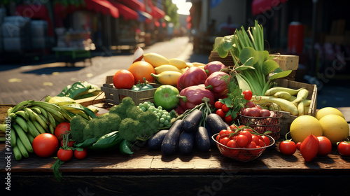 vegetables street market