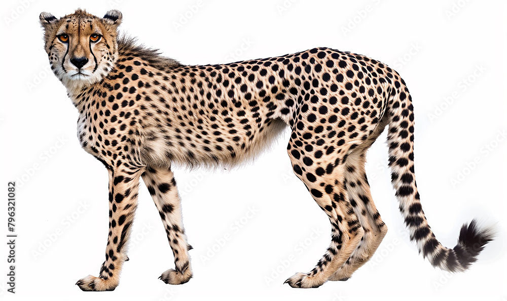 Isolated Cheeta on a white background Isolated Cheeta on a white background