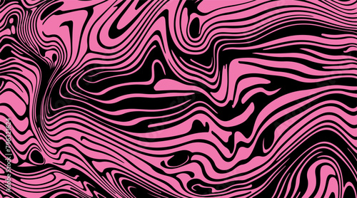 Psychedelic trippy black and pink background.