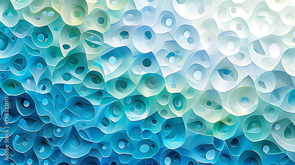 Light background with blue and green intricate patterns Light background with blue and green intricate patterns