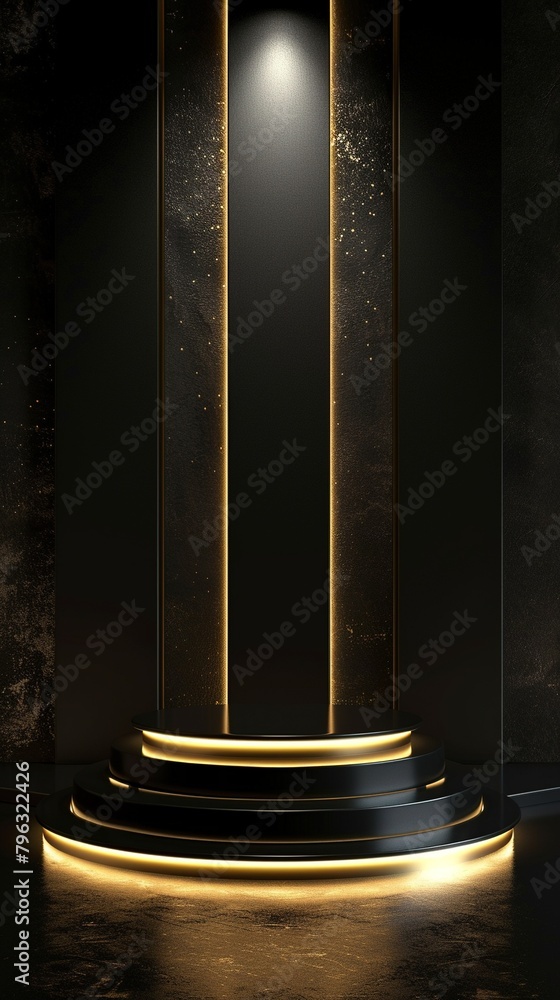 Black and Gold Podium Black and Gold Podium
