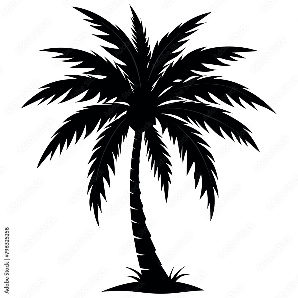 Tropical Palm Tree - Vibrant Nature Icon Tropical Palm Tree - Vibrant Nature Icon