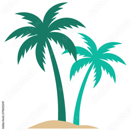 Tropical Palms Tree - Vibrant Nature Icon