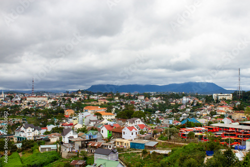Overview Of Da Lat City, Vietnam. Located In The South Central Highland Of Vietnam, Da Lat Is Famous For its Romantic And Flowerful Beauty. photo