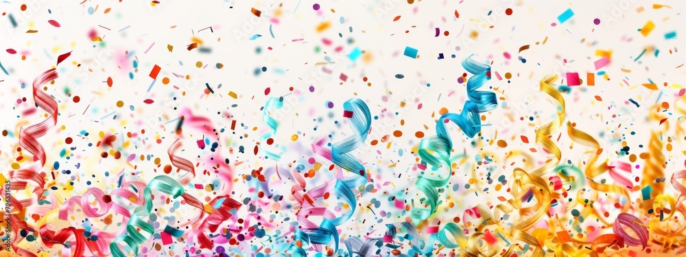 A background filled with colorful swirls and confetti representing the joy and festivity of birthdays. A background filled with colorful swirls and confetti representing the joy and festivity of birthdays.