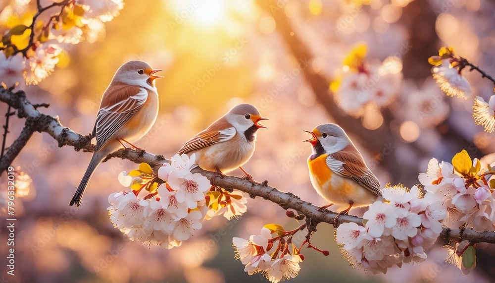 Songs of Renewal: Birds Among Spring Blossoms Songs of Renewal: Birds Among Spring Blossoms