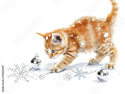Playful Kitten Chasing Shin...