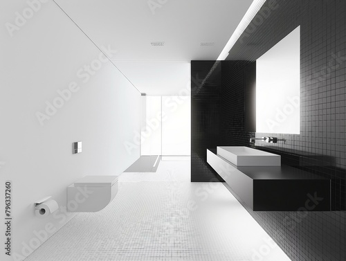 A minimalist contemporary bathroom