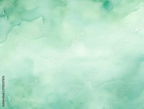 Mint Green watercolor background texture soft abstract illustration blank empty with copy space 
