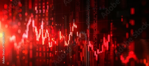 Wallpaper Mural Candlesticks pattern finance crisis chart graph stock market business background. Generative AI technology.	
 Torontodigital.ca