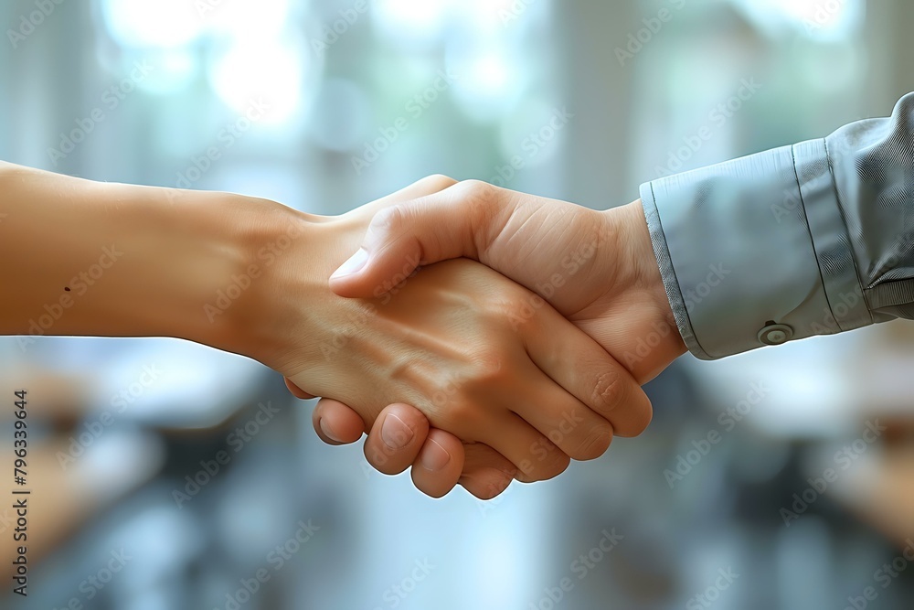 Handshake Signifying Partnership - obrazy, fototapety, plakaty 