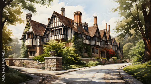 Tudor House watercolor