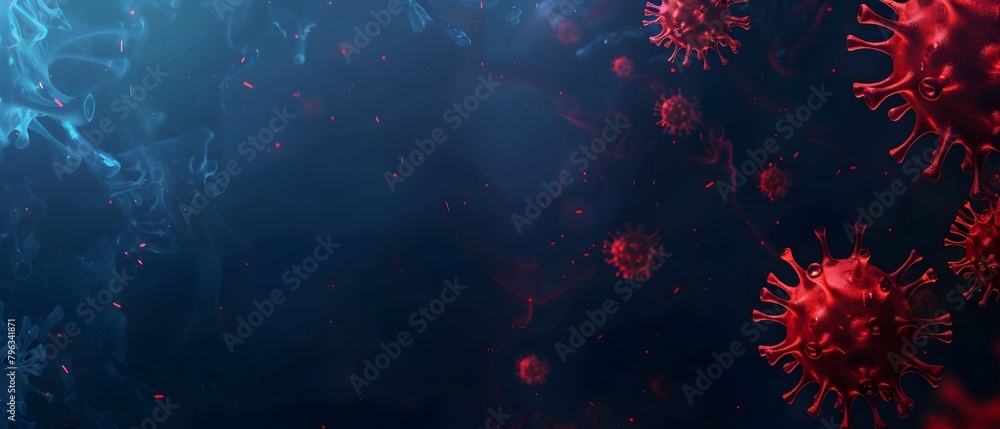 Fototapeta premium Virus background. 3D germs coronavirus covid-19.