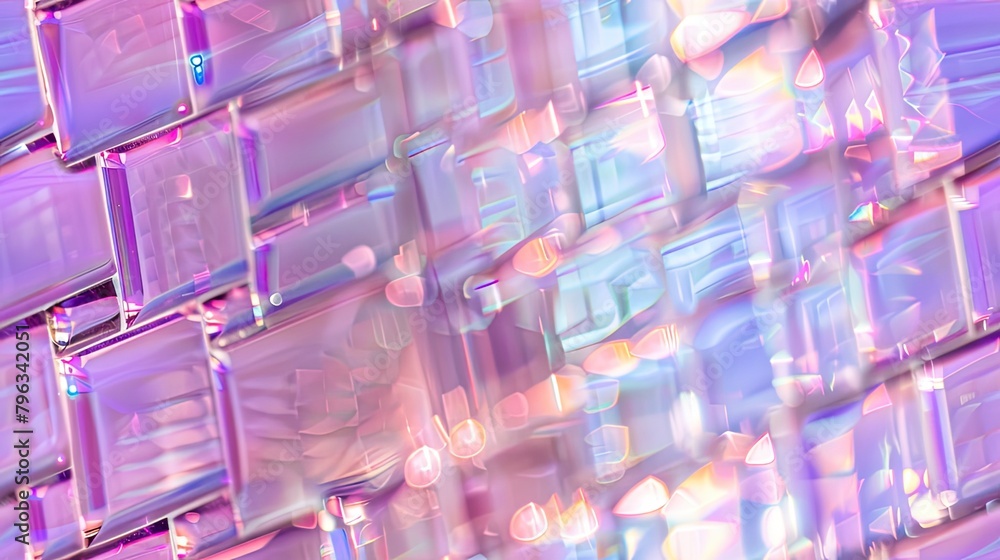 A seamless pattern with holographic glass mosaic, their iridescent reflections creating an ethereal and dreamy atmosphere A seamless pattern with holographic glass mosaic, their iridescent reflections creating an ethereal and dreamy atmosphere