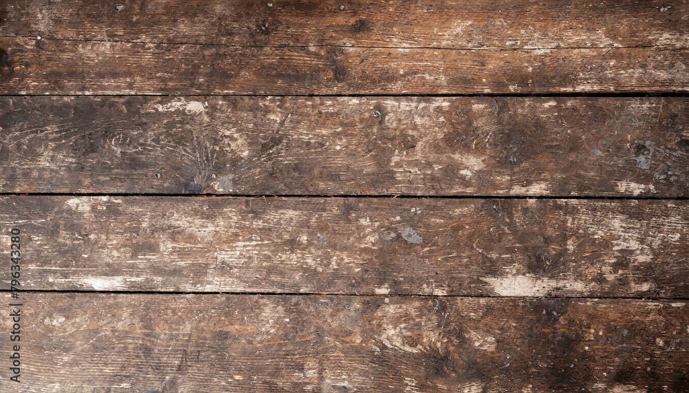 Fototapeta premium old rustic wood background,top view on brown grunge wooden boards, aged and weathered concept.
