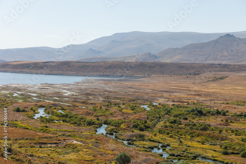 Spandaryan reservoir on the Vorotan river in Syunik region. Armenia photo