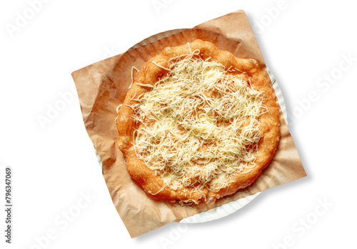 Langos Hungarian food cut out