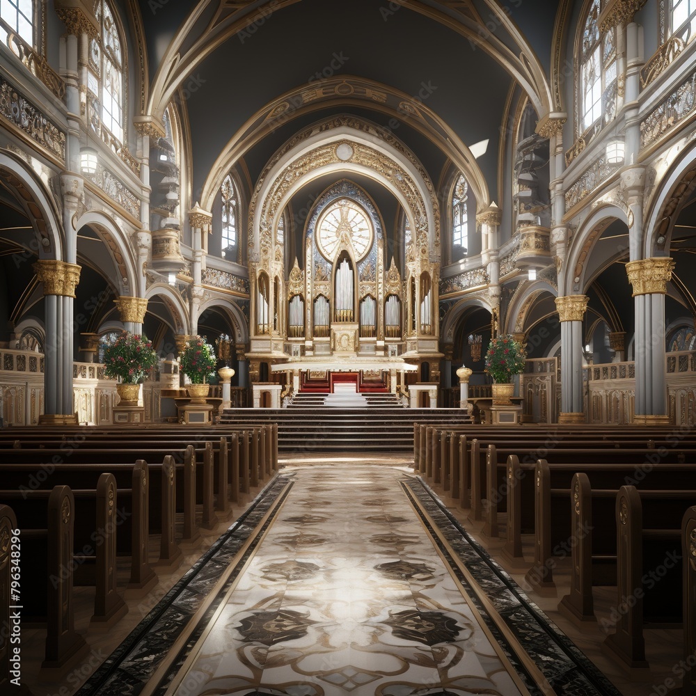 Fototapeta premium Christian Church Interior