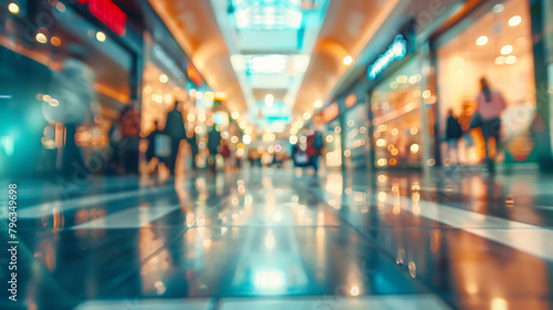 Shopping mall blurred background.  © Vika art