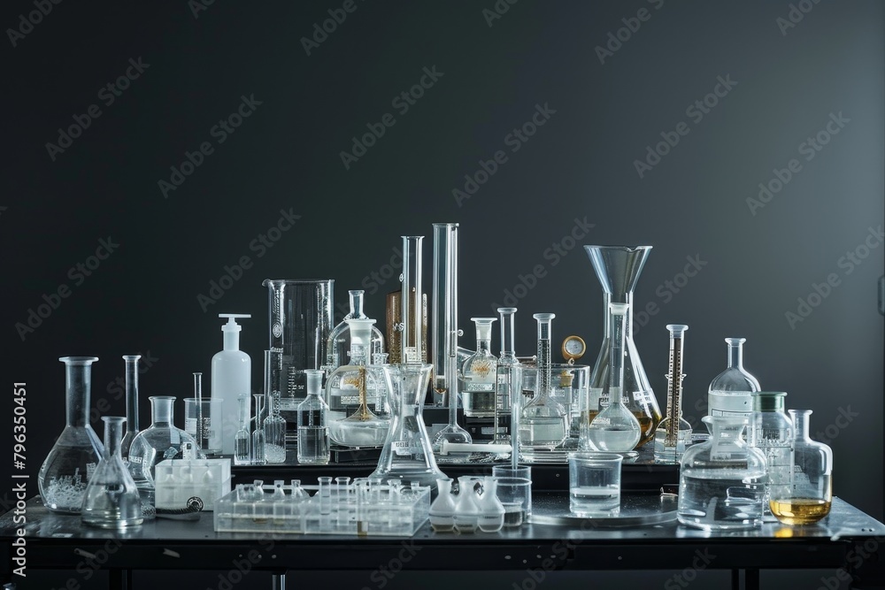 A shelf full of glass bottles with a warm glow