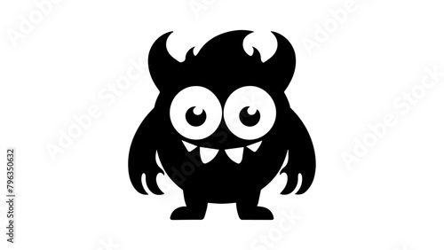 shape of a cute little monster in vector