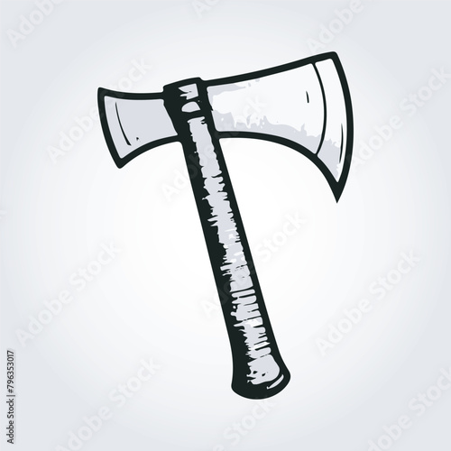 axe line art logo icon