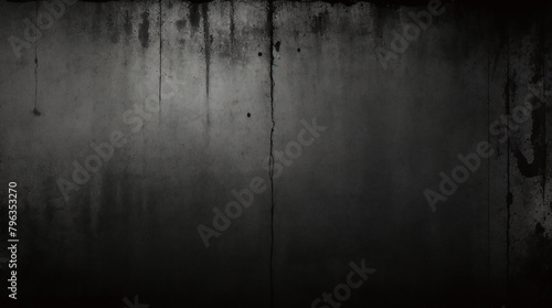 Rissige graue Betonwand, bedeckt mit grauer Zementstruktur als Hintergrund, kann im Design verwendet werden. Schmutzige Betonstruktur mit Rissen und Löchern. photo